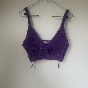 Zara Purple Knit Women's crop Top s